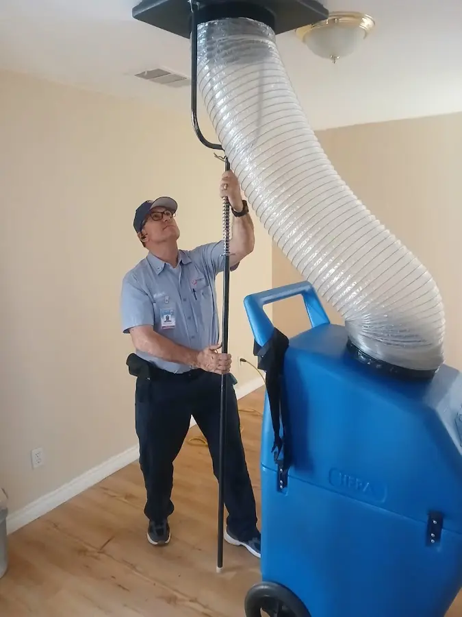 Mini Split Installation technician using HEPA equipment in Pacific Grove